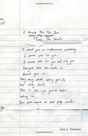 Cover of I Wrote This for You by Iain S. Thomas