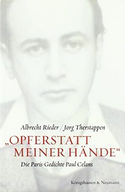 Cover of "Opferstatt meiner Hände" by Albrecht Rieder