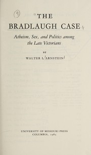 Cover of The Bradlaugh case by Walter L. Arnstein