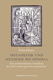 Front cover of Metaphysik und Methode bei Spinoza by Roland Braun