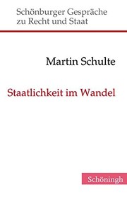 Front cover of Staatlichkeit im Wandel by Martin Schulte