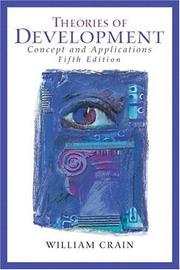 Cover of Theories of development by William C. Crain