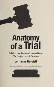 Front cover of Anatomy of a trial by Jerrianne Hayslett