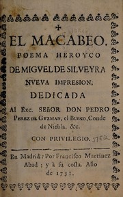 Cover of El Macabeo by Miguel da Silveira