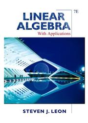 Cover of Linear algebra with applications by Steven J. Leon
