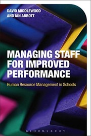 Cover of Managing Staff for Improved Performance by David Middlewood