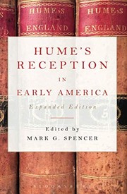 Front cover of Hume's Reception in Early America by Mark G. Spencer