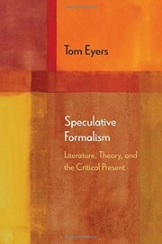 Cover of Speculative Formalism by Tom Eyers