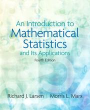 Front cover of An introduction to mathematical statistics and its applications by Richard J. Larsen