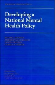 Front cover of Developing a national mental health policy by Rachel Jenkins