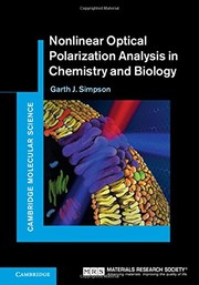 Front cover of Nonlinear Optical Polarization Analysis in Chemistry and Biology by Garth J. Simpson
