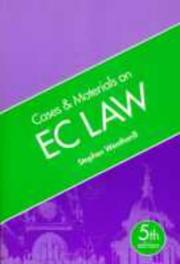 Front cover of Cases and materials on EC law by Stephen Weatherill
