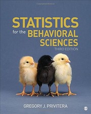 Cover of Statistics for the behavioral sciences by Gregory J. Privitera