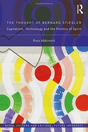 Front cover of The Thought of Bernard Stiegler by Ross Abbinnett