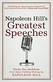 Front cover of Napoleon Hill's Greatest Speeches by Napoleon Hill