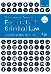 Front cover of Smith, Hogan, & Ormerod's Essentials of Criminal Law by John Child