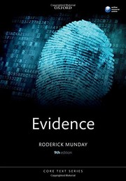 Cover of Evidence by Roderick Munday