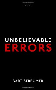 Cover of Unbelievable Errors by Bart Streumer