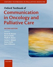 Cover of Oxford Textbook of Communication in Oncology and Palliative Care by David W. Kissane
