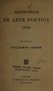 Front cover of Aristotelis De arte poetica liber by Aristotle