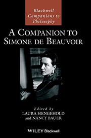 Front cover of A Companion to Simone de Beauvoir by Nancy Bauer