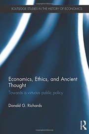 Front cover of Economics, Ethics, and Ancient Thought by Donald G. Richards