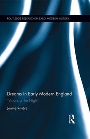 Front cover of Dreams in Early Modern England by Janine Riviere