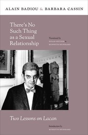 Front cover of There's No Such Thing as a Sexual Relationship by Alain Badiou
