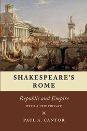 Cover of Shakespeare's Rome by Paul A. Cantor