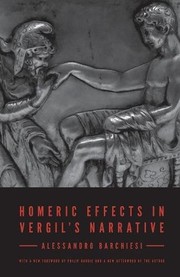 Front cover of Homeric Effects in Vergil's Narrative by Alessandro Barchiesi