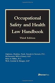 Front cover of Occupational Safety and Health Law Handbook by Melissa A. Bailey