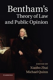 Front cover of Bentham's Theory of Law and Public Opinion by Xiaobo Zhai