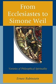 Cover of From Ecclesiastes to Simone Weil by Ernest Rubinstein