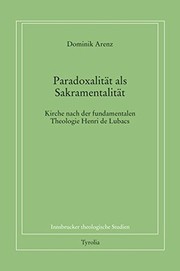Front cover of Paradoxalität als Sakramentalität by Dominik Arenz