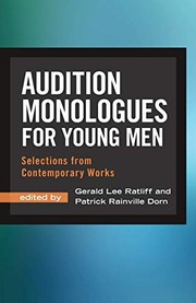 Cover of Audition Monologues for Young Men by Gerald Lee Ratliff