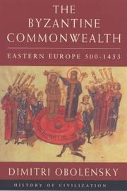 Cover of The Byzantine commonwealth by Dimitri Obolensky