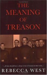 Cover of The meaning of treason by Rebecca West