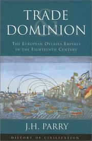 Front cover of Trade and dominion by J. H. Parry