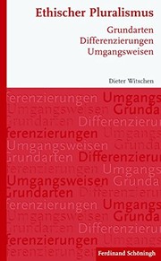 Cover of Ethischer Pluralismus by Dieter Witschen