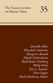 Cover of The Tanner Lectures on Human Values by Mark Matheson
