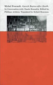 Front cover of Speech Begins After Death by Michel Foucault