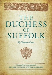 Front cover of The Duchess of Suffolk by Richard Dutton
