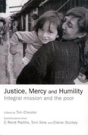 Front cover of Justice, Mercy and Humility by Tim Chester