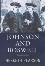 Cover of Johnson and Boswell by Hesketh Pearson