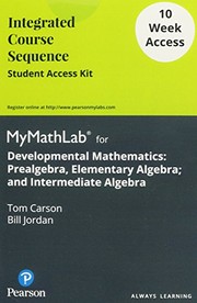 Cover of Developmental Mathematics by Tom Carson