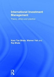 Cover of International Investment Management by Kara Tan Bhala