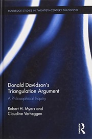Cover of Donald Davidson's Triangulation Argument by Robert H. Myers