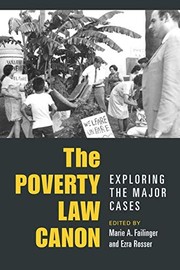 Front cover of The Poverty Law Canon by Ezra Rosser