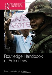Front cover of Routledge Handbook of Asian Law by Christoph Antons