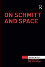Cover of On Schmitt and Space by Claudio Minca